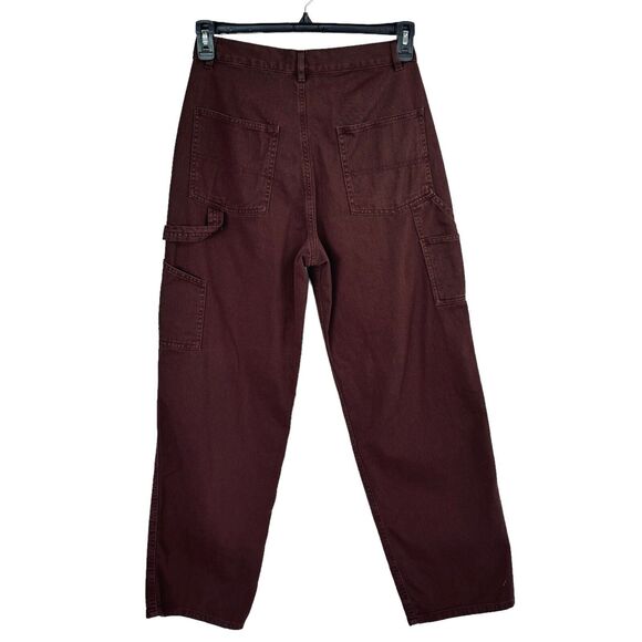 Garage JRS SZ 7 Carpenter Jeans High-Rise Pockets Zip-Fly Brown Womens - Picture 3 of 6